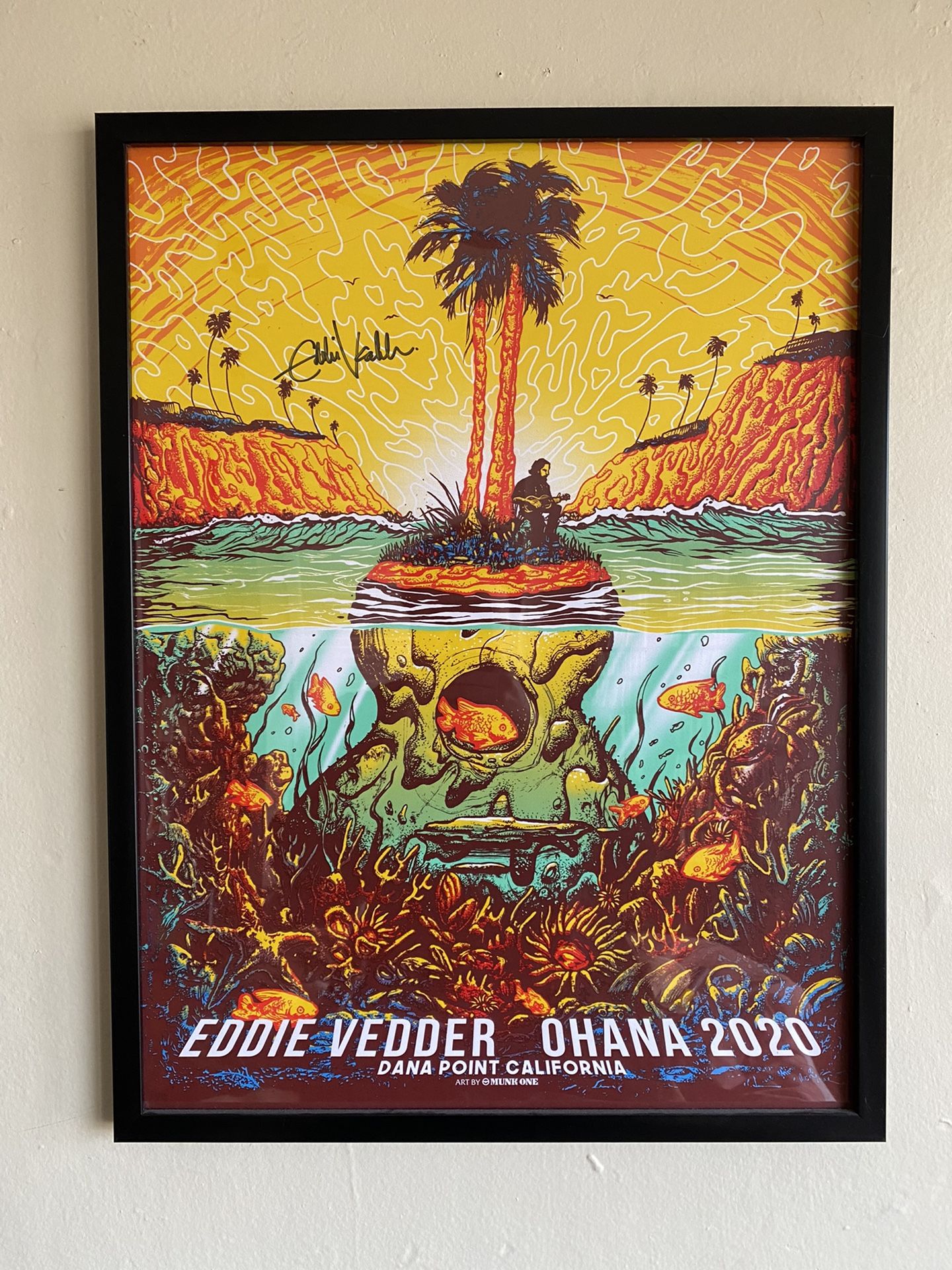 Eddie Vedder (Pearl Jam)  Signed Ohana Poster!
