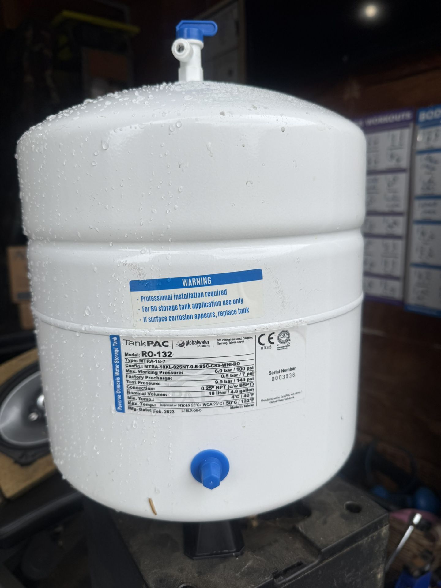Reverse Osmosis Water Storage Tank