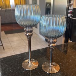 Glass Candle Holders