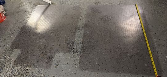Clear plastic office chair-mats