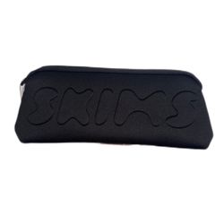 SKIMS black neoprene travel pouch case NEW WITH TAGS makeup lingerie bag
