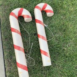 Molded Light Up Candy Canes 