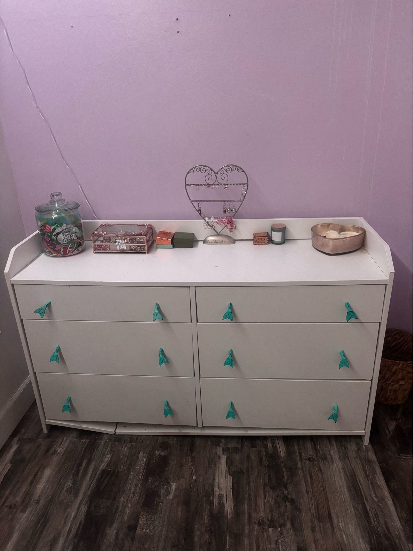 mermaid tail dresser White mermaid tail dresser