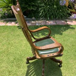 Oak Desk Chair On Rollers