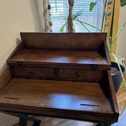 Black Wood Secretary Desk