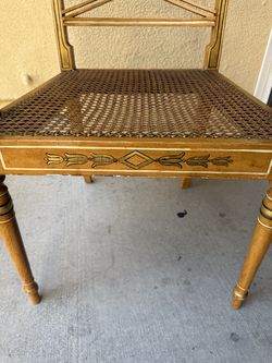 Vintage Antique 19th Century hand painted accent char i