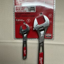 Milwaukee.  6 in. and 10 in. 2-Piece Adjustable Wrench Set.