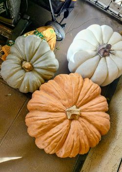 RESIN PUMPKINS - SET OF THREE - $125 (PASADENA)