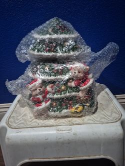 Christmas With Bear Cookies Jar