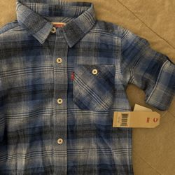 Levis Boys Size Small Flannel Shirt 