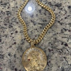 💰 Solid 10K Gold Cuban + Custom Medallion (167 Grams) 💰