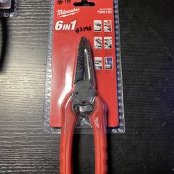 Milwaukee 7.75 in. Combination Electricians 6-in-1 Wire Stripper/Cutter Pliers