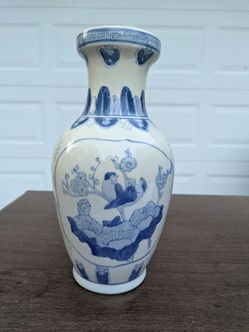 Ceramic Hand Painted Vase With Insert