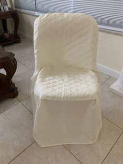 Chair Covers-Ivory And white