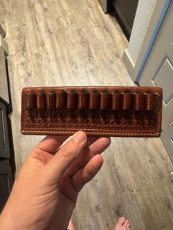 Antique leather bullet holder