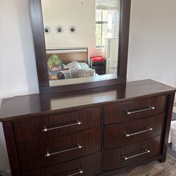 Dresser with mirror