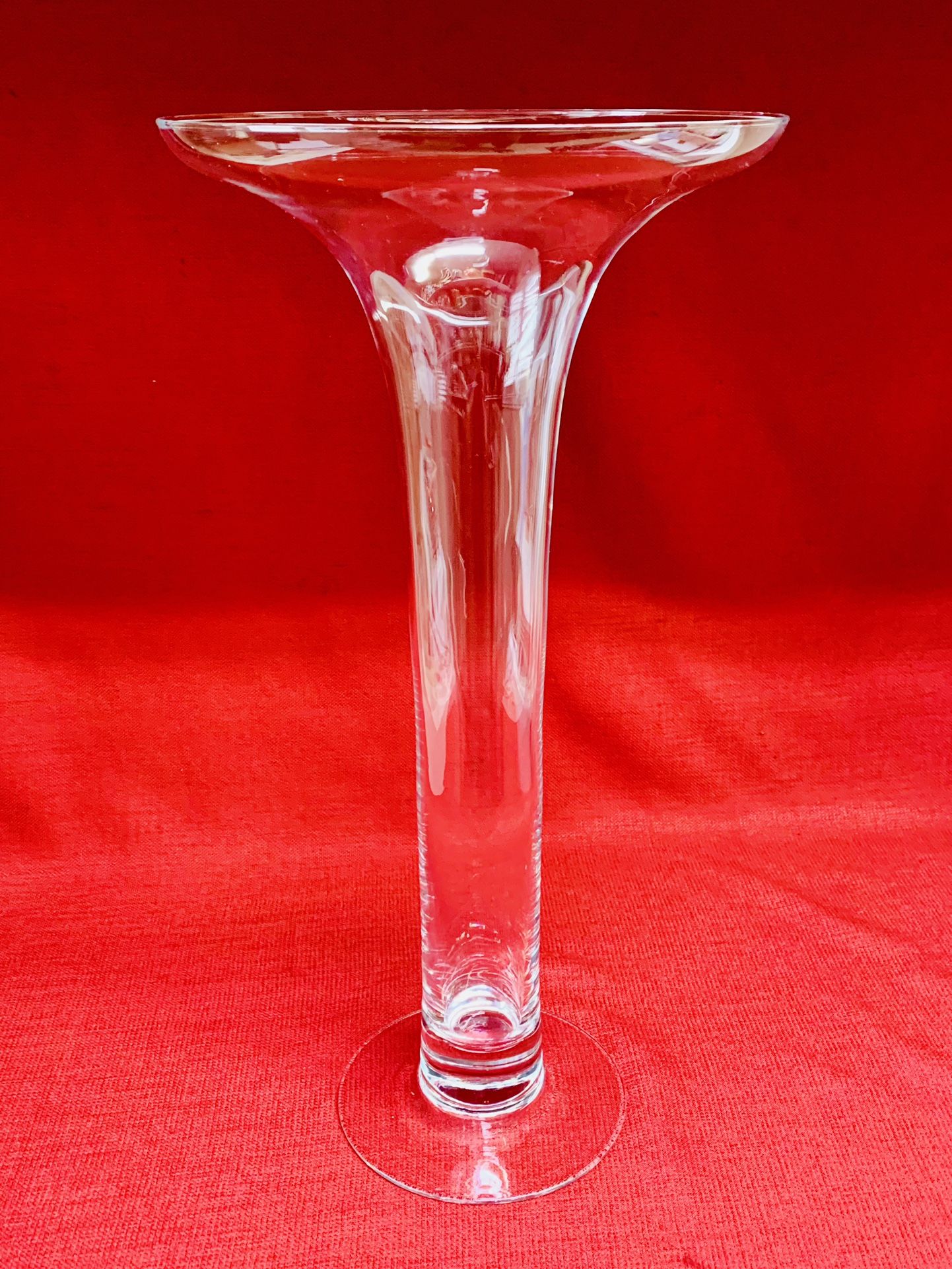 Extra tall-20 3/4” Clear Glass Flower Vase Centerpiece