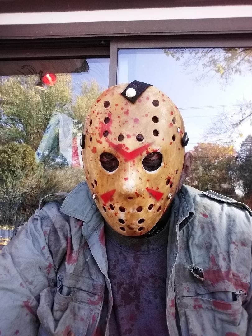 Jason Mask Cosplay Halloween Costume Mask Prop Horror Hockey Yellow