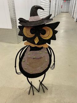 Beautiful Glitter Owl • 14in X 28in •🦉🖤 • Halloween •
