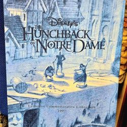 Disney Store 1997 The Hunchback of Notre Dame Exclusive Commemorative Lithograph