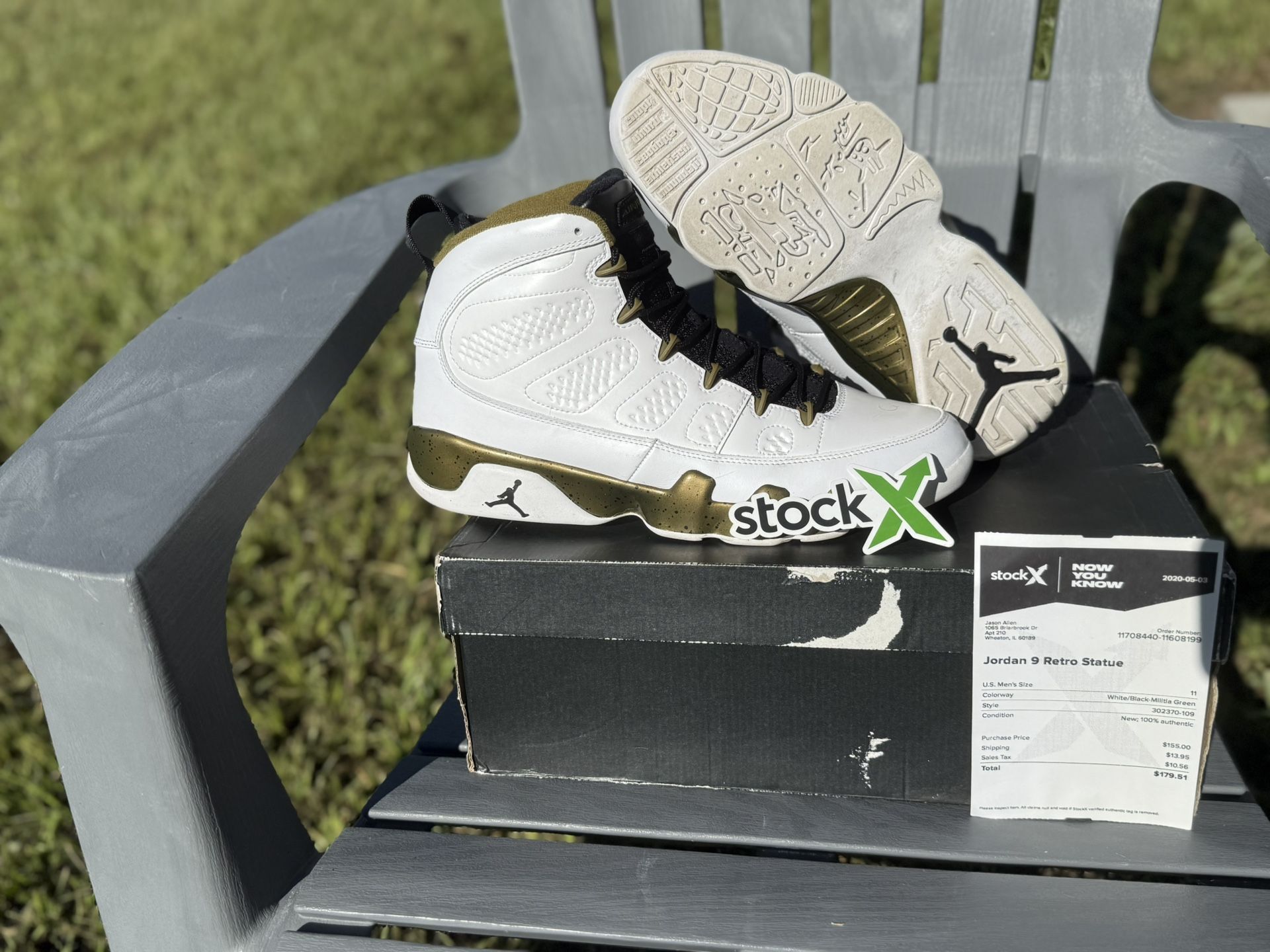 Nike Air Jordan Retro 9 “Statue” Size 11