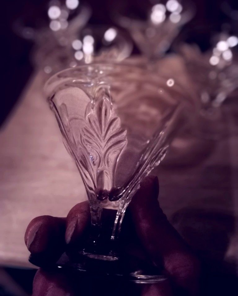 8 Piece Service Crystal/ Martini/desert Glass Set
