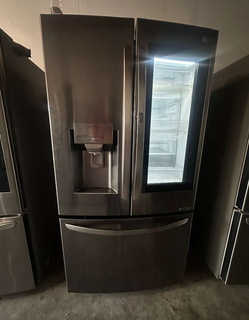 LG French Door Fridge w/ InstaView + Ice/Water – Black Stainless