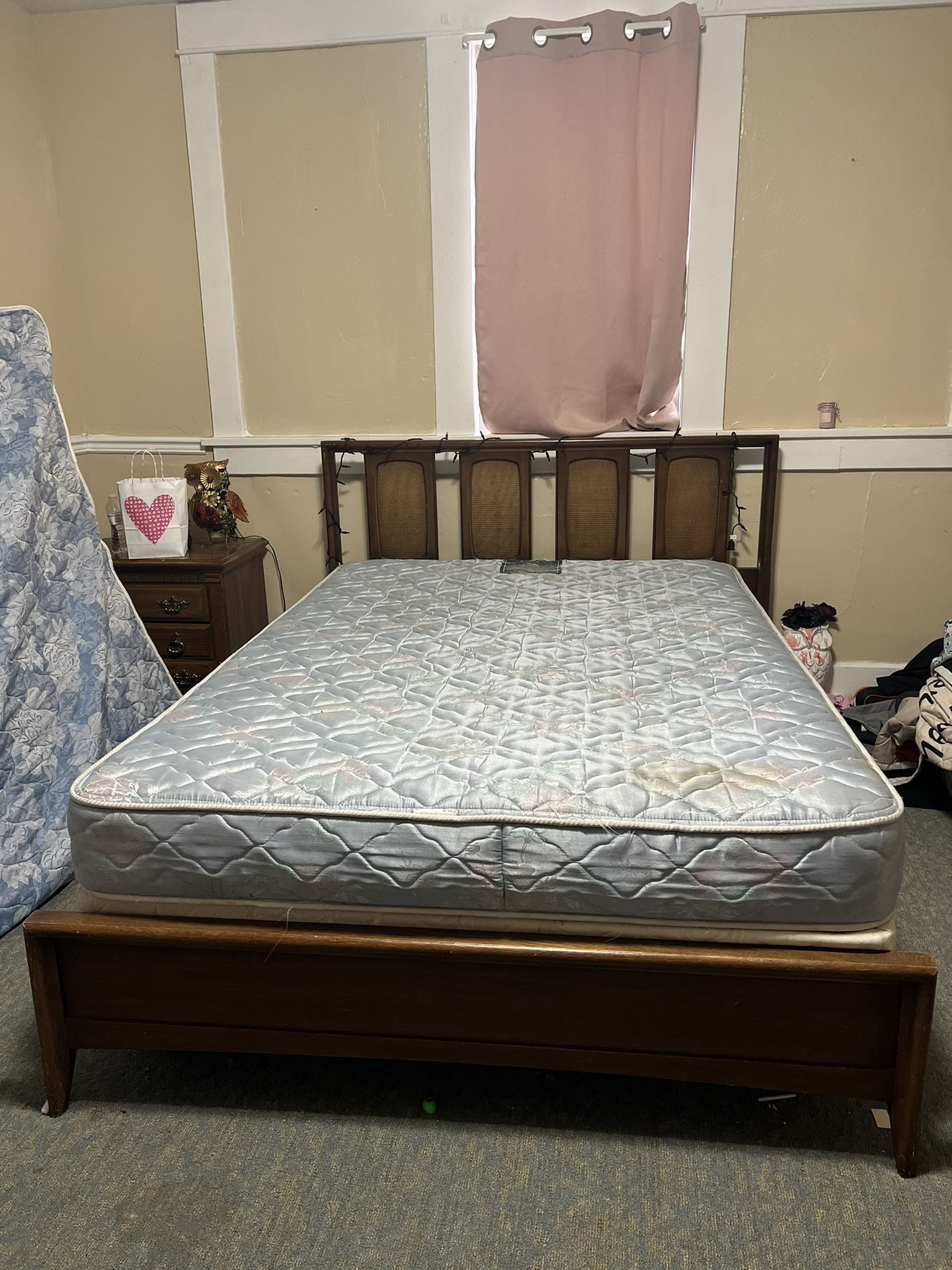 Full Size Mattress, Box Spring, And Frame