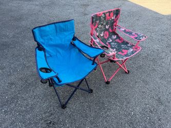 FREE 2 Kids Folding Camping Chairs w/ Cup Holders