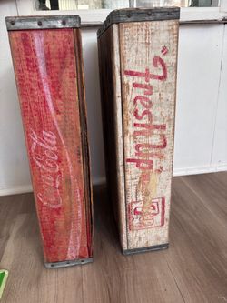 Vintage Coca-Cola and 7-Up Wooden Crates