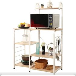 Microwave Storage Stand With  Kitchen Shelf Coffee Organizer 