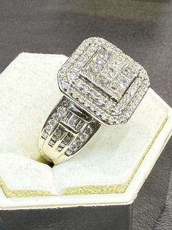 14k white gold ring size 9.5 2.2 ctw in Diamonds 844331-1