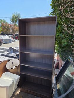 5-Shelf Bookcase Dark Brown Laminate