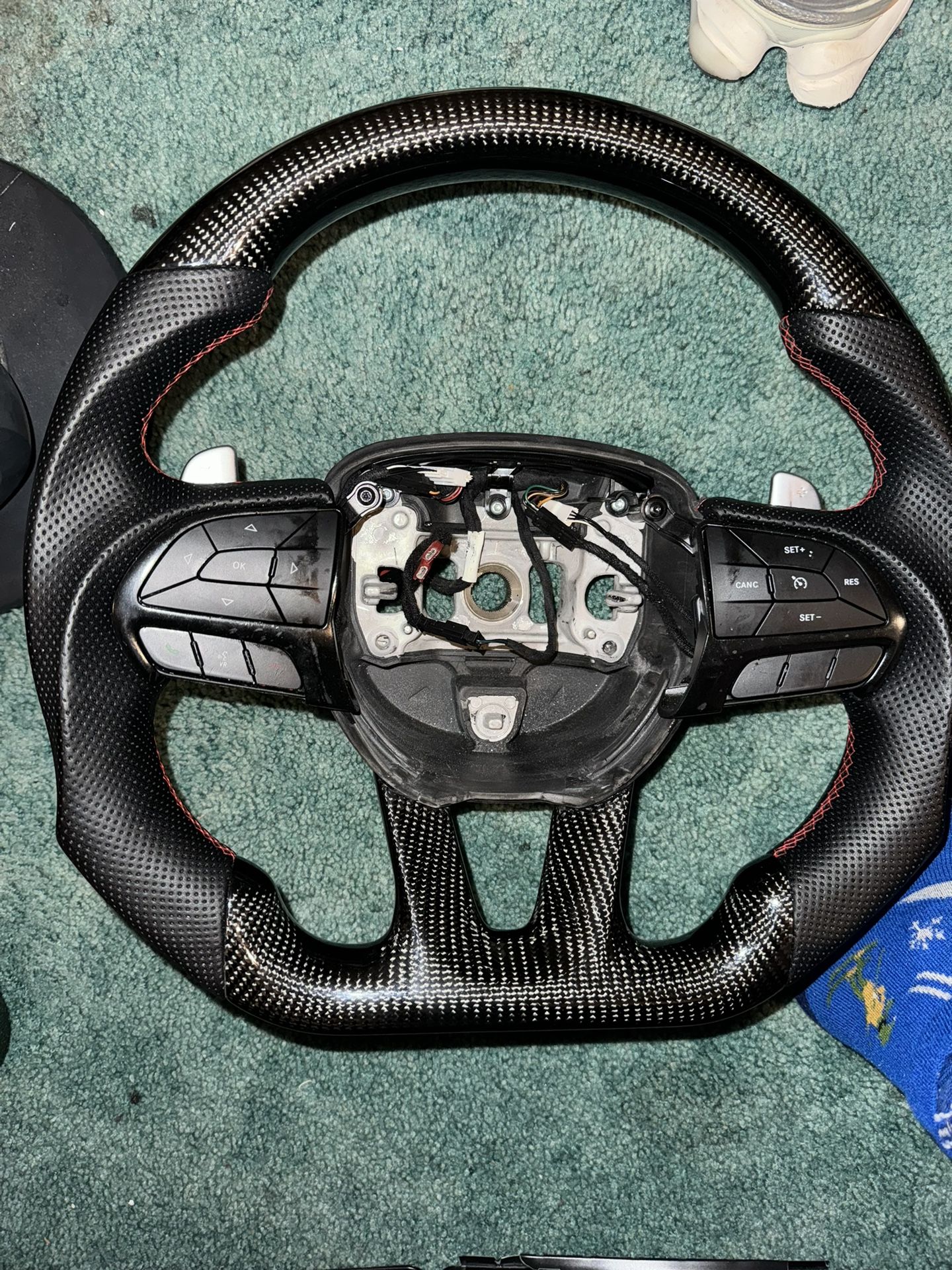 Carbon Fiber Steering Wheel For Dodge Charger/Jeep