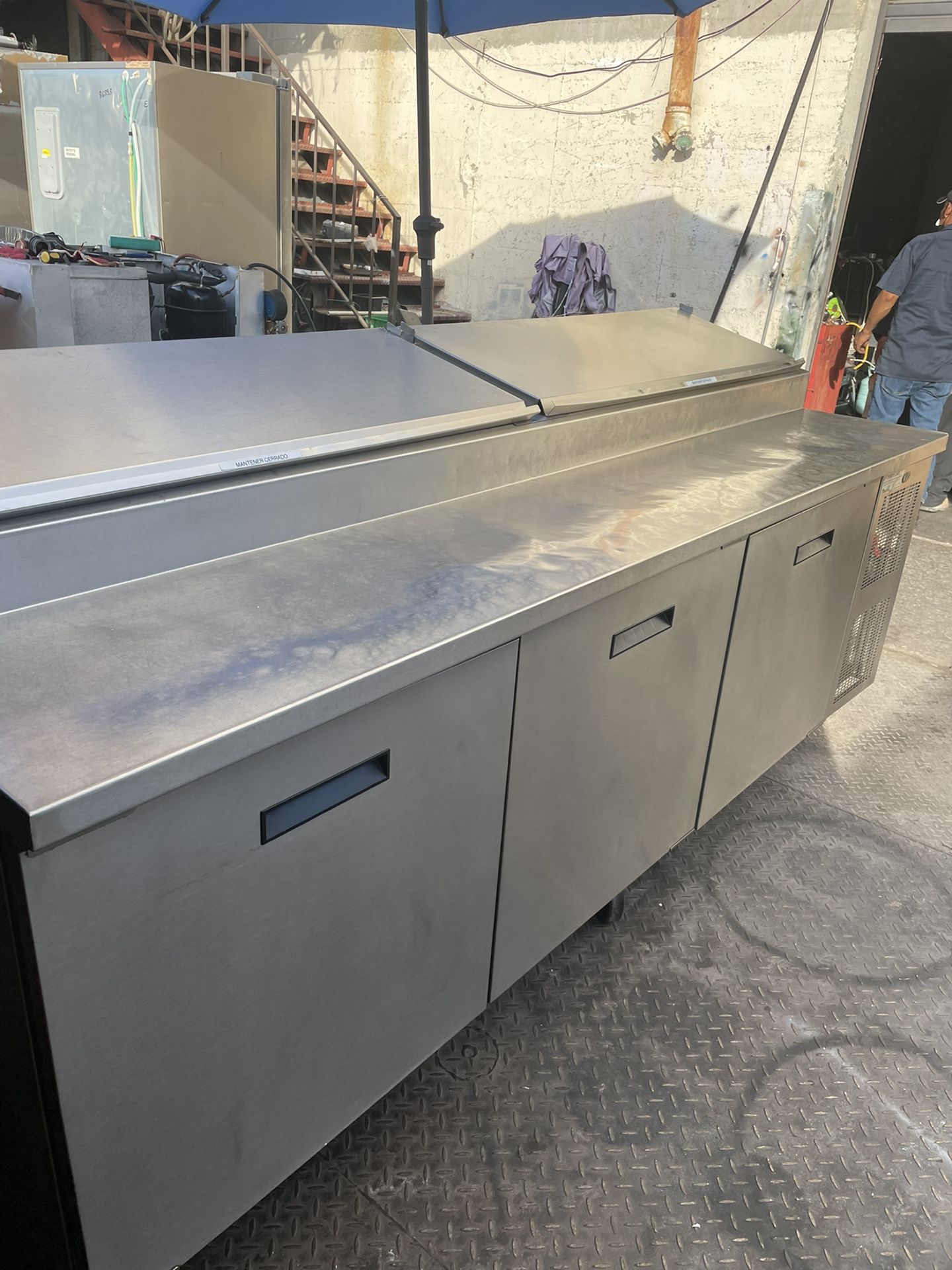 Used Randell 8395N 95” Pizza Prep Table Refrigerator