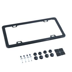 Brand New 1PCS 100% Real Carbon Fiber License Plate Frame Tag Cover Original 3K With Free Caps