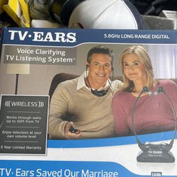 TV · EARS Digital Wireless Headset System 5.8GHz - Wireless Headset for TV - Ideal for Seniors & with Hearing Impairments - Long Range Headphones for 