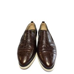 Cole Haan Women's Grand Ambition Slip On Brown Vintage Croco Print W26432 Sz 8.5