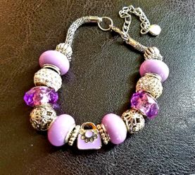 Purple Purse European style Handmade bracelet