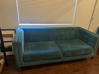Teal Midcentury Modern Sofa