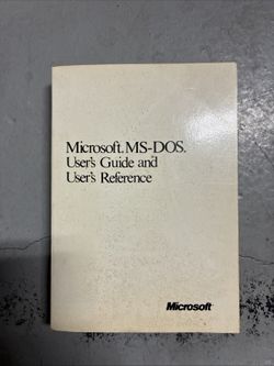 Microsoft MS-DOS User's Guide and User's Reference Ver. 3.3 1987 Computer Book *