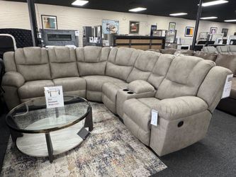 Large Sectional Reclining Sofa with Console 🚚WE DELIVER🚚
