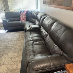 Faux Leather Sectional 