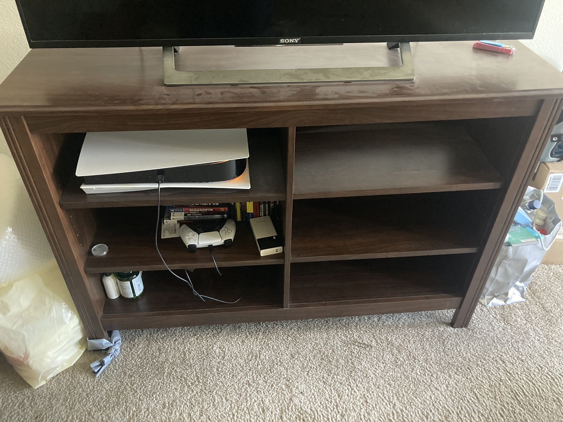 Tv Stand with Shelves 