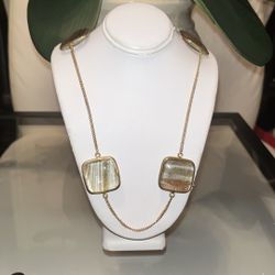  Bead Necklace Gold Color  Chain 