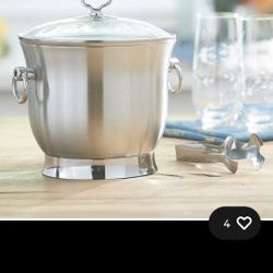 Stainless steel ice bucket