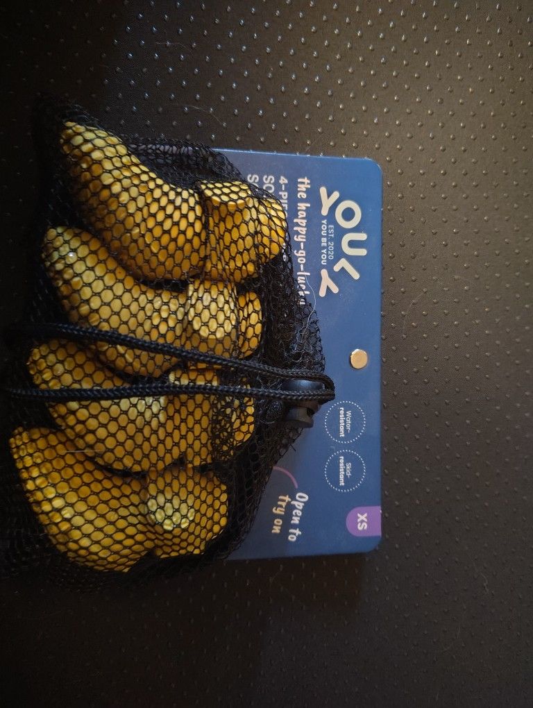 YOULY Rubber Rainboots for Dogs, X-Small, Yellow