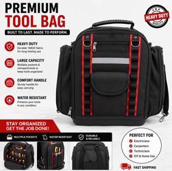💼 Pro Series Heavy Duty Tool Bag – Max Storage, Extreme Durability