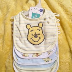5-Set Winnie The Pooh Bibs - New