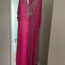 Beautiful Pink Galabiya Free Size Brand New 